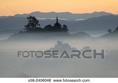 Myanmar, Rakhine State, Mrauk U, Sunrise. View Large Photo Image Stock Photo - Myanmar, Rakhine State, Mrauk U, Sunrise.. Fotosearch