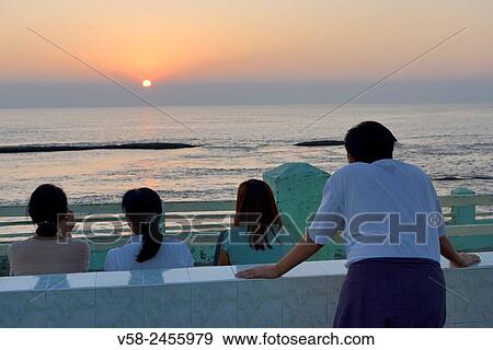 Myanmar, Rakhine State, Sittwe (Akyab), Sunset at the viewpoint. View Large Photo Image Stock Photo - Myanmar, Rakhine State, Sittwe (Akyab), Sunset at the viewpoint.. Fotosearch