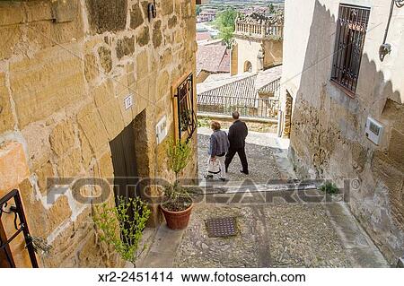 Narrow streets of Labastida, Alava, Basque Country. View Large Photo Image Picture - Narrow streets of Labastida, Alava, Basque Country.. Fotosearch