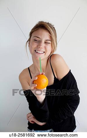 Stock Image - Natural orange juice. Fotosearch