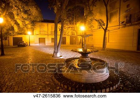 Night photograph of the fountain in the square Rey Don Jaime of Almansa, Albacete, Castilla La Mancha, Spain View Large Photo Image Stock Photograph - Night photograph of the fountain in the square Rey Don Jaime of Almansa, Albacete, Castilla La Mancha, Spain. Fotosearch