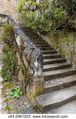 Old staircase on the grounds of the picturesque Chteau de Montrsor (Montrsor Castle), Indre-et-Loire, France, Europe View Large Photo Image Stock Image - Old staircase on the grounds of the picturesque Chteau de Montrsor (Montrsor Castle), Indre-et-Loire, France, Europe. Fotosearch