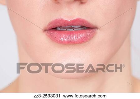 oseup of a young woman's lips. View Large Photo Image Stock Image - oseup of a young woman's lips.. Fotosearch