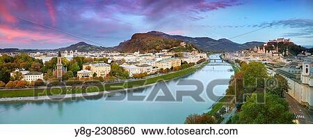Panoramic view of Salzburg, Austria. View Large Photo Image Stock Image - Panoramic view of Salzburg, Austria.. Fotosearch