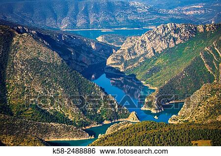 Panta de Canelles (Canelles Reservoir). Comarca de la Noguera, Lleida province, Catalonia, Spain View Large Photo Image Stock Photograph - Panta de Canelles (Canelles Reservoir). Comarca de la Noguera, Lleida province, Catalonia, Spain. Fotosearch