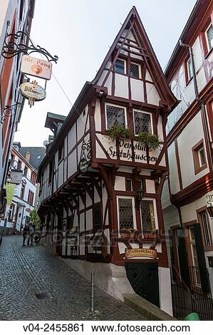 Picturesque timbered houses in the beautiful village of Bernkastel-Kues, Rhineland-Palatinate, Germany, Europe View Large Photo Image Stock Image - Picturesque timbered houses in the beautiful village of Bernkastel-Kues, Rhineland-Palatinate, Germany, Europe. Fotosearch