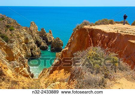 Ponta da Piedade, Lagos, Algarve, Portugal, Europe. View Large Photo Image Stock Photo - Ponta da Piedade, Lagos, Algarve, Portugal, Europe.. Fotosearch