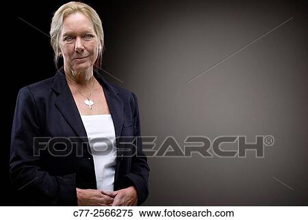 Stock Photography - Portrait of senior woman. Fotosearch