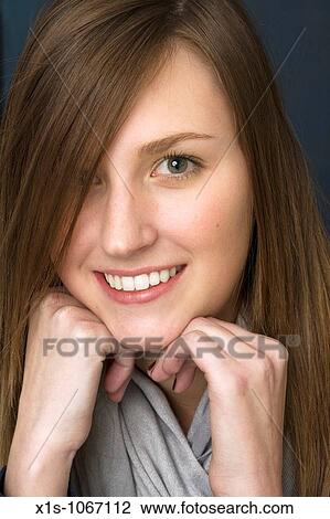Portrait of young woman View Large Photo Image Stock Image - Portrait of young woman. Fotosearch