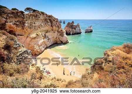 Prainha Beach near Alvor, Algarve, Portugal. View Large Photo Image Stock Photography - Prainha Beach near Alvor, Algarve, Portugal.. Fotosearch