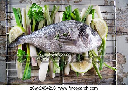 Presentation and preparation of a second dish of sea bream and onions. View Large Photo Image Stock Image - Presentation and preparation of a second dish of sea bream and onions.. Fotosearch