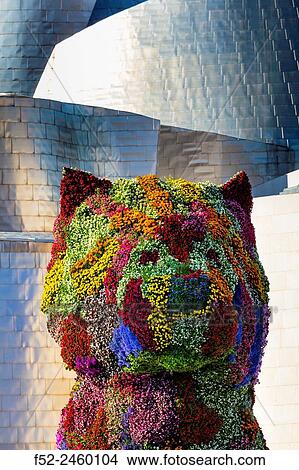 Puppy, by Jeff Koons. Guggenheim Museum, Bilbao, Bizkaia, Basque Country, Spain, Europe. View Large Photo Image Picture - Puppy, by Jeff Koons. Guggenheim Museum, Bilbao, Bizkaia, Basque Country, Spain, Europe.. Fotosearch