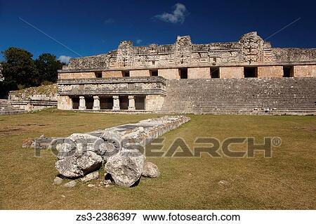 Quadrangle Of The Nuns, Uxmal Ruins, Yucatan Province, Mexico, Central America. View Large Photo Image Stock Photo - Quadrangle Of The Nuns, Uxmal Ruins, Yucatan Province, Mexico, Central America.. Fotosearch