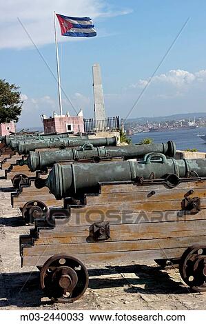 Ramparts walls wwith cannons overlooking Havana harbor La Cabana fortress Havana Cuba. View Large Photo Image Stock Image - Ramparts walls wwith cannons overlooking Havana harbor La Cabana fortress Havana Cuba.. Fotosearch
