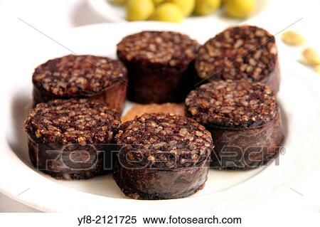 Rice morcilla on plate, typical sausage of Spain. View Large Photo Image Stock Photography - Rice morcilla on plate, typical sausage of Spain.. Fotosearch