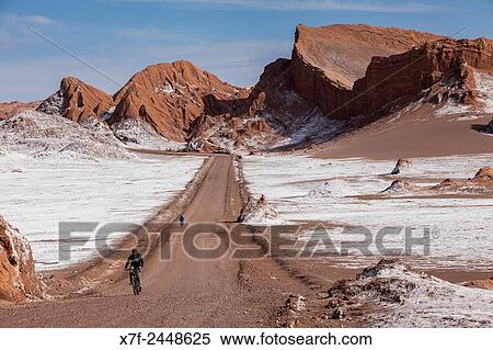 road across of Valle de la Luna (Valley of the Moon ) and salt deposited on the ground, Atacama desert. Region de Antofagasta. Chile. View Large Photo Image Stock Photography - road across of Valle de la Luna (Valley of the Moon ) and salt deposited on the ground, Atacama desert. Region de Antofagasta. Chile.. Fotosearch