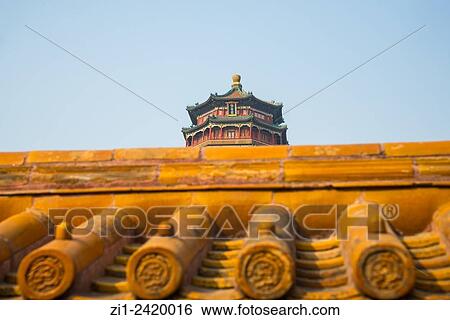 roof detail at summer palace at beijing china View Large Photo Image Stock Photograph - roof detail at summer palace at beijing china. Fotosearch
