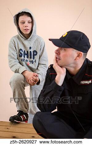Stock Photo - Russian Federation. A police officer at work.. Fotosearch