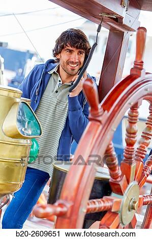 Sailor at the helm of a sailboat, galleon. Basque Country. Spain View Large Photo Image Stock Image - Sailor at the helm of a sailboat, galleon. Basque Country. Spain. Fotosearch