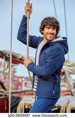 Sailor in a sailboat, galleon. Basque Country. Spain View Large Photo Image Stock Photo - Sailor in a sailboat, galleon. Basque Country. Spain. Fotosearch