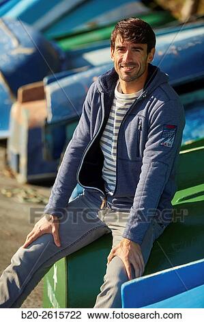 Sailor in the fishing port. Hondarribia. Gipuzkoa. Basque Country. Spain View Large Photo Image Stock Image - Sailor in the fishing port. Hondarribia. Gipuzkoa. Basque Country. Spain. Fotosearch