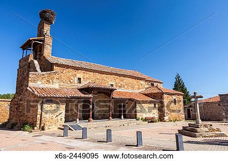 San Esteban church in Murias de Rechivaldo village, Way of St. James, Leon, Spain. View Large Photo Image Stock Photography - San Esteban church in Murias de Rechivaldo village, Way of St. James, Leon, Spain.. Fotosearch
