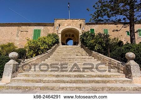 Stock Image - Santuario de Monti-sion, Porreres, Mallorca, balearic islands, spain, europe.. Fotosearch