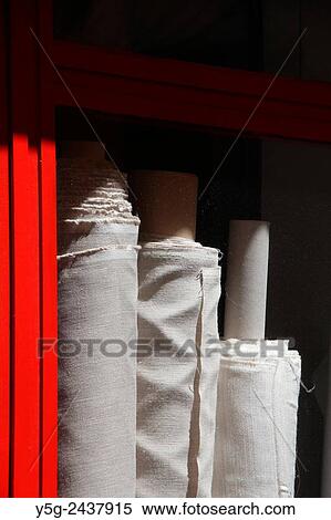 shop selling fabric material rolls in Rome, Italy. View Large Photo Image Stock Photography - shop selling fabric material rolls in Rome, Italy.. Fotosearch