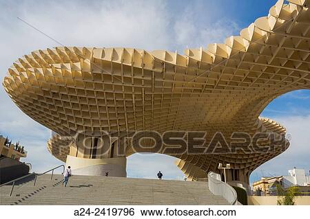 Spain, Andalucia Region, Sevilla City, Encarnacion Square, Metropol Parasol known as Las Setas. View Large Photo Image Stock Photograph - Spain, Andalucia Region, Sevilla City, Encarnacion Square, Metropol Parasol known as Las Setas.. Fotosearch
