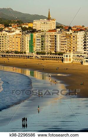Spain Basque Country Guipuzcoa San Sebastian Playa De La