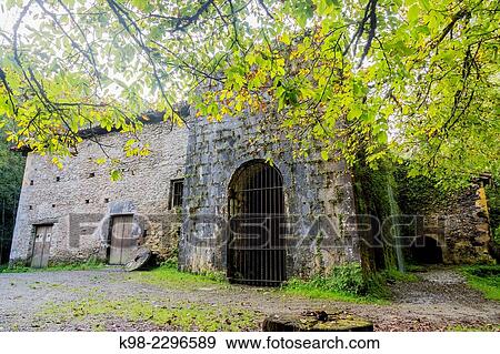 Spain, Basque Country, Guipuzcoa, Parque Natural de Pagoeta, Agorregui, Old forging mill View Large Photo Image Stock Photo - Spain, Basque Country, Guipuzcoa, Parque Natural de Pagoeta, Agorregui, Old forging mill. Fotosearch
