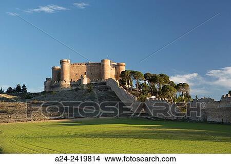 Picture - Spain, Cuenca Province, Belmonte Castle.. Fotosearch