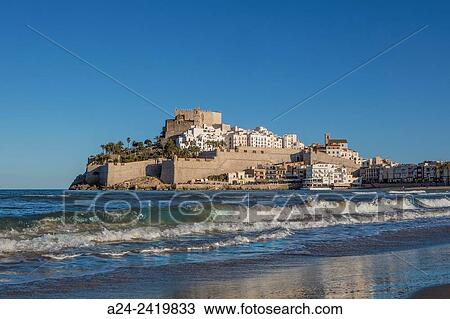 Stock Image - Spain, Valencia region, Castellon Province, Pe±iscola City,.. Fotosearch