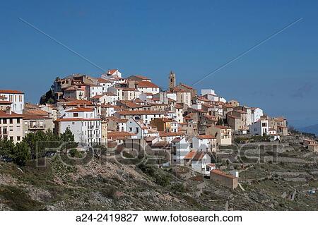 Spain, Valencia region, Castellon Province, Xodos City, Maestrazgo area. View Large Photo Image Stock Photo - Spain, Valencia region, Castellon Province, Xodos City, Maestrazgo area.. Fotosearch