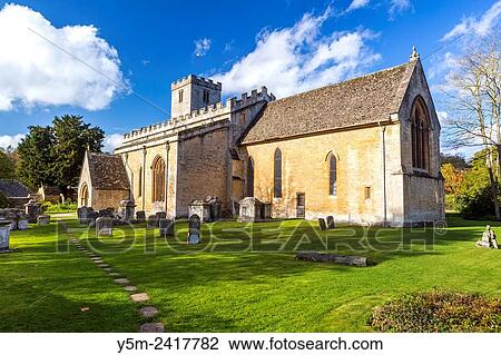 St Mary's Church from graveyard, Bibury, the Cotswolds, Gloucestershire, England, UK. View Large Photo Image Stock Image - St Mary's Church from graveyard, Bibury, the Cotswolds, Gloucestershire, England, UK.. Fotosearch