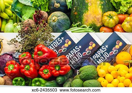 Stock Image - stall of mixed veggies. Fotosearch
