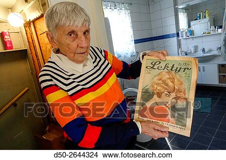 STOCKHOLM, SWEDEN 86 year old local blogger in her home. View Large Photo Image Picture - STOCKHOLM, SWEDEN 86 year old local blogger in her home.. Fotosearch