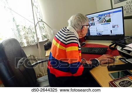 STOCKHOLM, SWEDEN 86 year old local blogger in her home. View Large Photo Image Stock Photography - STOCKHOLM, SWEDEN 86 year old local blogger in her home.. Fotosearch