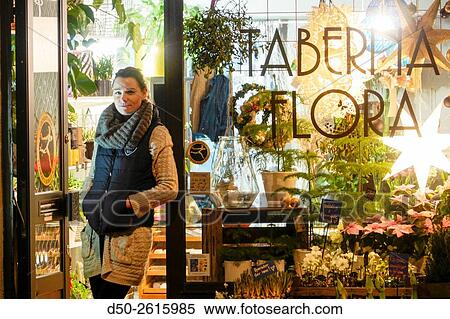STOCKHOLM, SWEDEN Local flower shop owner. View Large Photo Image Stock Photography - STOCKHOLM, SWEDEN Local flower shop owner.. Fotosearch
