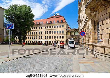 Street View in the Old Town of Dresden, Saxony, Germany. View Large Photo Image Stock Image - Street View in the Old Town of Dresden, Saxony, Germany.. Fotosearch
