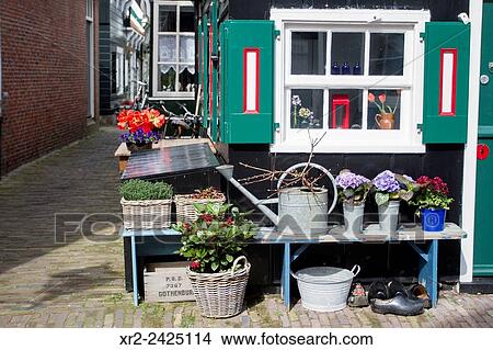Picture - Streets in Marken, Holland.. Fotosearch