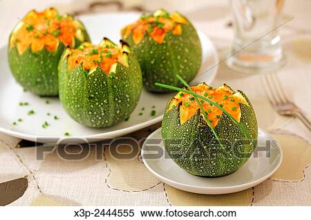 Stuffed zucchinis with crab. View Large Photo Image Stock Photography - Stuffed zucchinis with crab.. Fotosearch