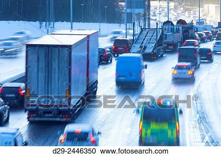 Sweden, Stockholm - Traffic into City during Rush Hour at Haga Norra. View Large Photo Image Stock Image - Sweden, Stockholm - Traffic into City during Rush Hour at Haga Norra.. Fotosearch