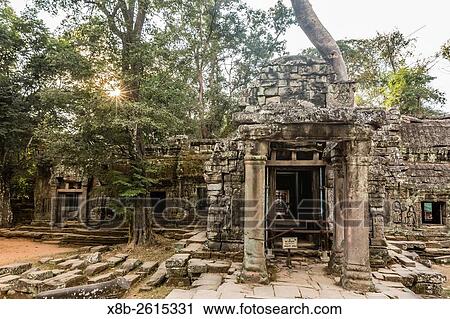 Ta Prohm Temple, being destroyed by jungle growth, Angkor, Siem Reap Province, Cambodia, Khmer. View Large Photo Image Stock Image - Ta Prohm Temple, being destroyed by jungle growth, Angkor, Siem Reap Province, Cambodia, Khmer.. Fotosearch