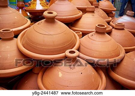 Tajine, traditional clay pot using to prepare vegetables with meat (tajine). Morocco. View Large Photo Image Stock Photo - Tajine, traditional clay pot using to prepare vegetables with meat (tajine). Morocco.. Fotosearch