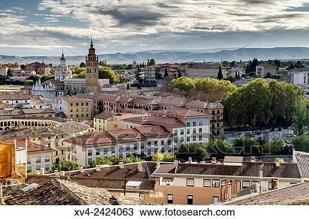 Tarazona panoramic views of city in Autumn. Zaragoza province, Aragon, Spain. View Large Photo Image Stock Image - Tarazona panoramic views of city in Autumn. Zaragoza province, Aragon, Spain.. Fotosearch