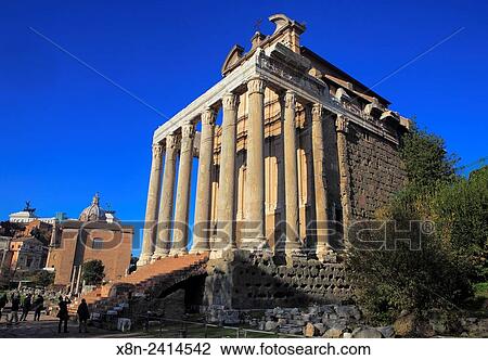 Temple of Antoninus and Faustina, Roman Forum, Rome, Italy. View Large Photo Image Stock Image - Temple of Antoninus and Faustina, Roman Forum, Rome, Italy.. Fotosearch