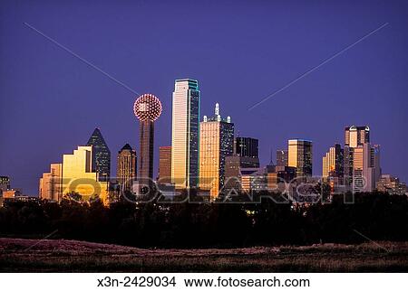 Texas, USA - Downtown Dallas at sunset. View Large Photo Image Picture - Texas, USA - Downtown Dallas at sunset.. Fotosearch