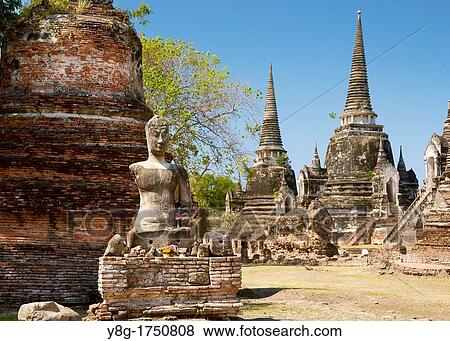 Thailand - Ayutthaya, ruins Wat Phra Si Sanphet Temple View Large Photo Image Stock Photo - Thailand - Ayutthaya, ruins Wat Phra Si Sanphet Temple. Fotosearch