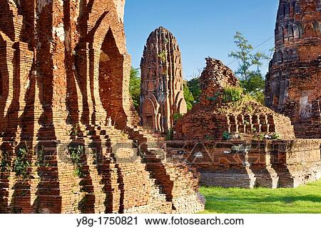 Thailand - Ayutthaya, Wat Phra Nakhon Si Temple View Large Photo Image Stock Image - Thailand - Ayutthaya, Wat Phra Nakhon Si Temple. Fotosearch